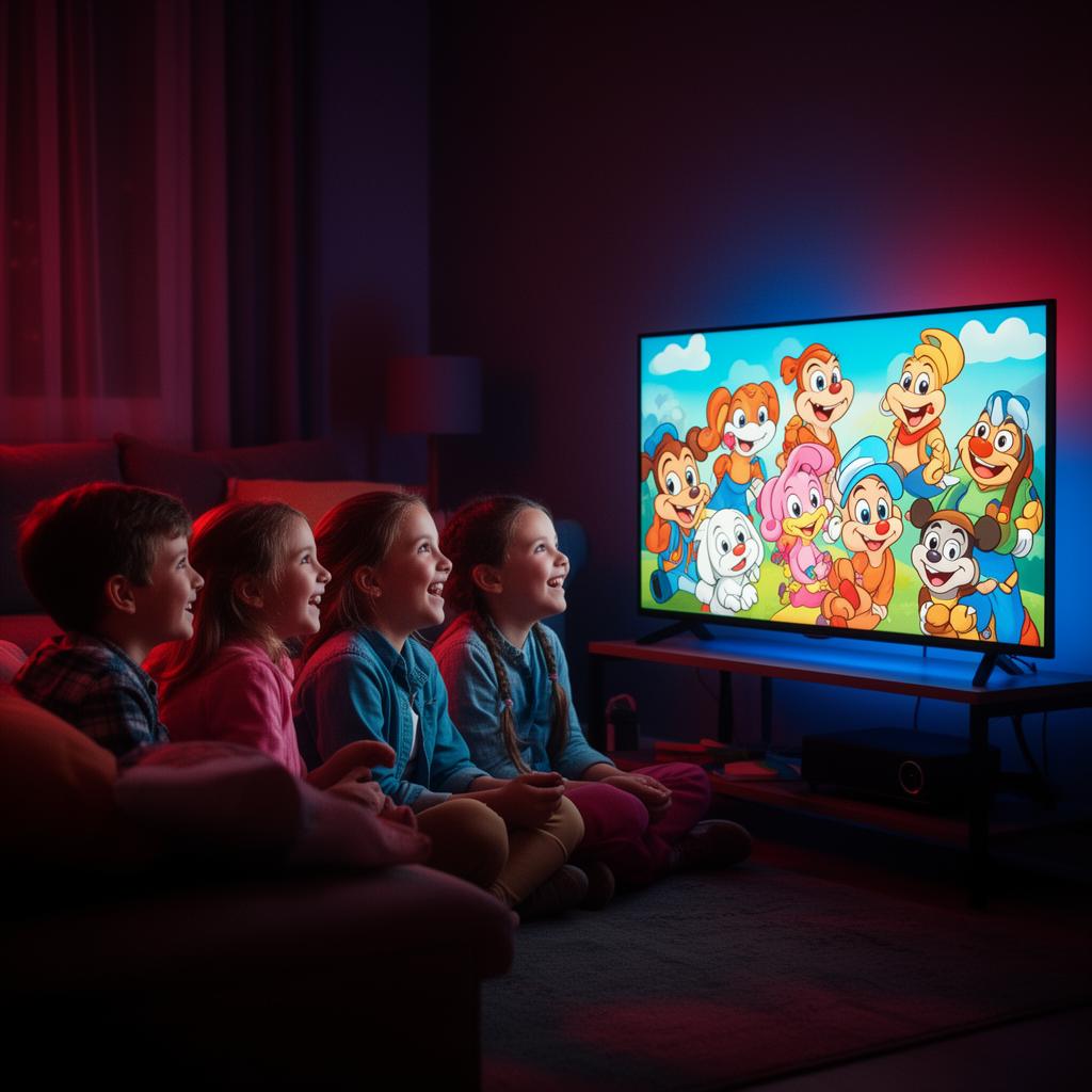Crianças assistindo no MinutoFlix
